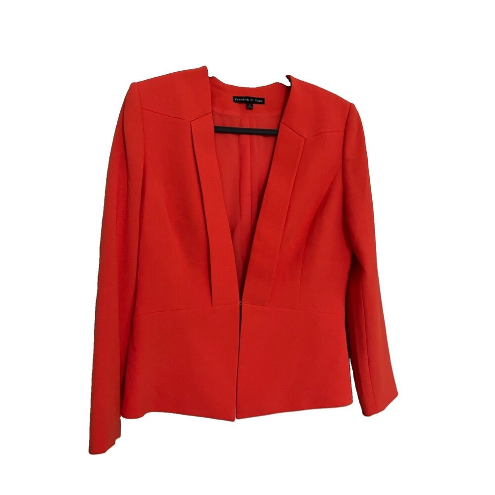 Preston & York Orange Blazer size 10 Classic Office Capsule Y2K New
